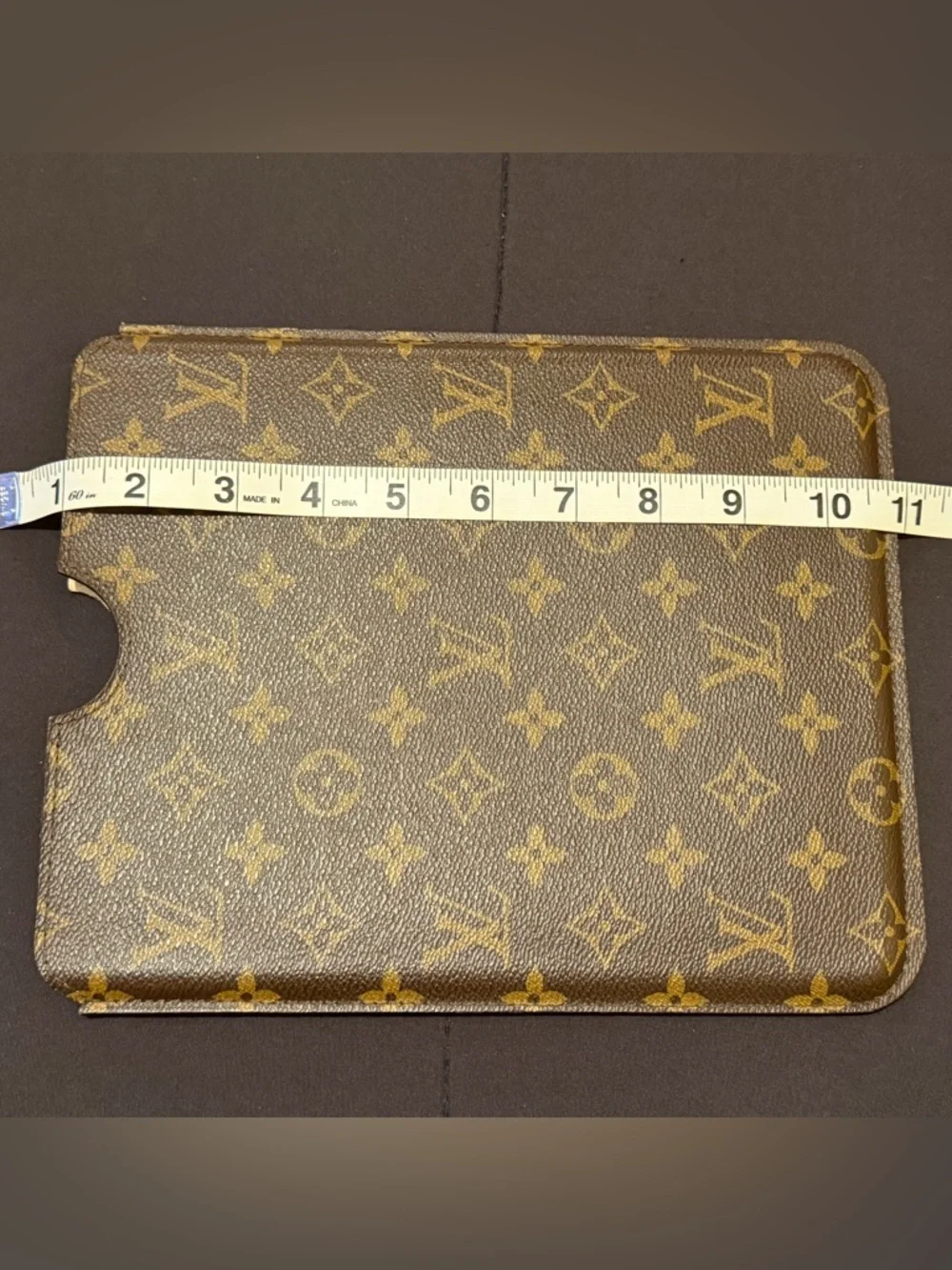 Louis Vuitton Monogram Canvas iPad Sleeve in Brown and Gold